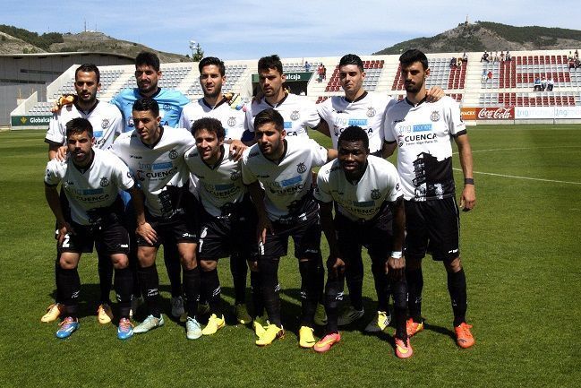 Alineación ante el Real Unión de Irún. Último partido del Conquense en Segunda B. 1 de mayo del 2015.