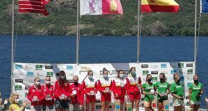 El Club Piragüismo Cuenca, en lo más alto del pódium con la representación de Arantza Toledo en el K4 de la selección española