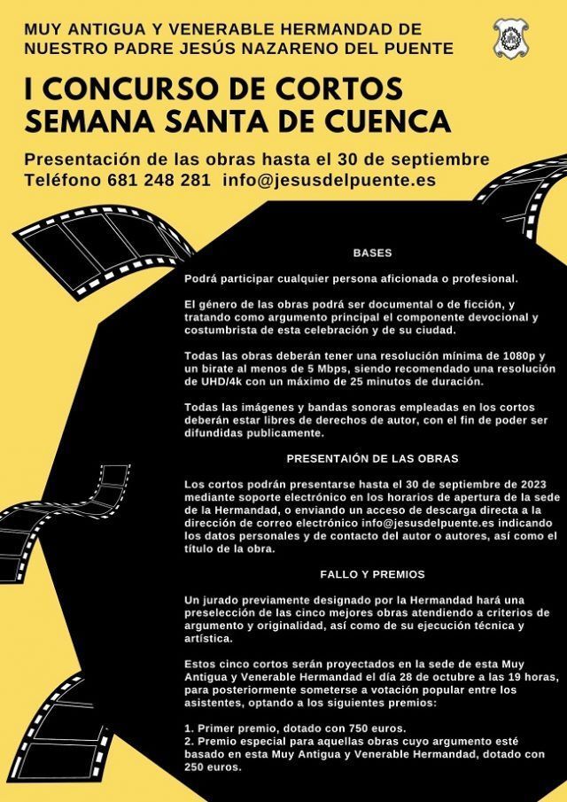 Cartel I Concurso de Cortos - Ntro Padre Jesus Nazareno del Puente