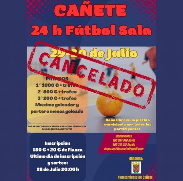 cancelación Torneo Cañete