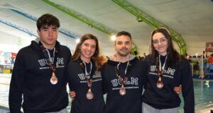 Cuatro medallas para la UCLM en el Campeonato de España Universitario de natación