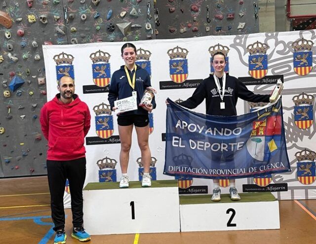 Kristina en el pódium de Alfajarín