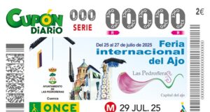 La ONCE dedicará el cupón del 29 de julio a la Feria Internacional del Ajo de Las Pedroñeras 2025