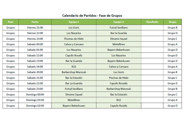 grupos-horarios | El Deporte Conquense