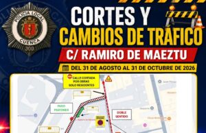El avance las obras del muro de Ramiro de Maeztu implica una reorganización provisional del tráfico en el barrio de Los Moralejos
