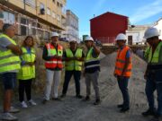 Las obras de refuerzo y rehabilitación del muro de Ramiro de Maeztu superan el 50 por ciento de ejecución