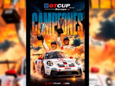 Alejandro Barambio y Borja García celebran el título europeo Pro-Am de la GT Cup Europe en Barcelona