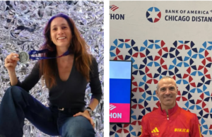 Los taranconeros Fabiana Lafuente y Santiago de la Torre disfrutan de la experiencia del Maratón de Chicago